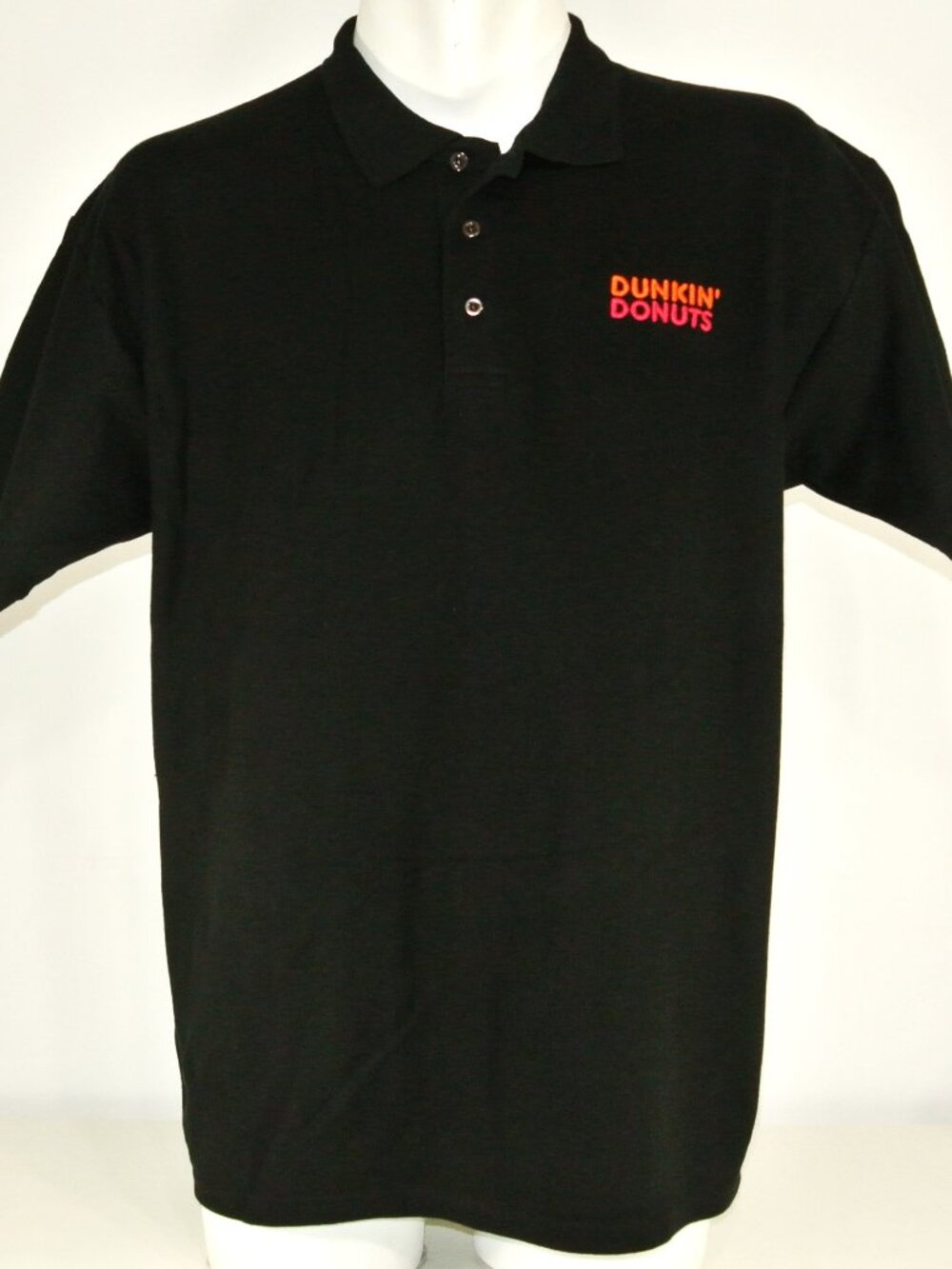 DUNKIN' DONUTS Canada Employee Uniform Polo Shirt Black NEW Size M Medium